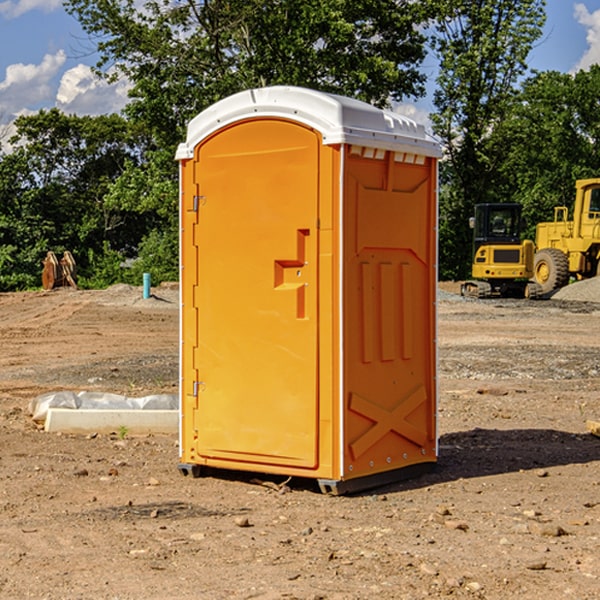 how often are the portable toilets cleaned and serviced during a rental period in Blandinsville Illinois